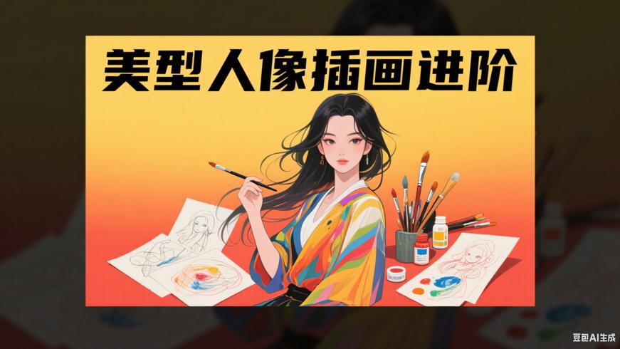 美型人像与半厚涂色彩课程：插画进阶之路