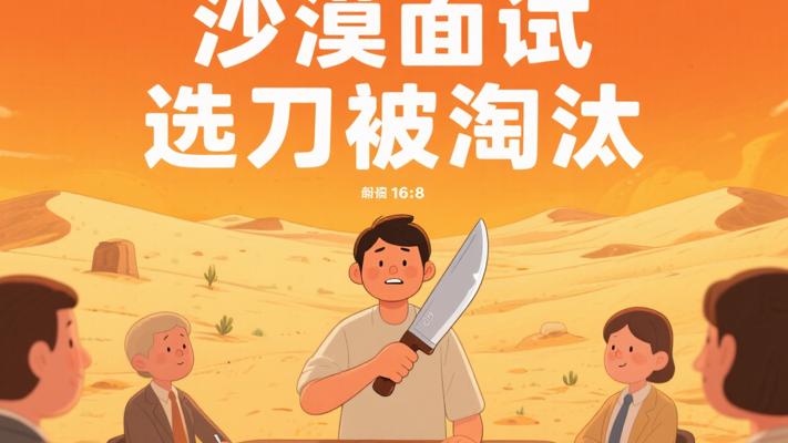 沙漠求生面试：选刀自保的他为何被淘汰