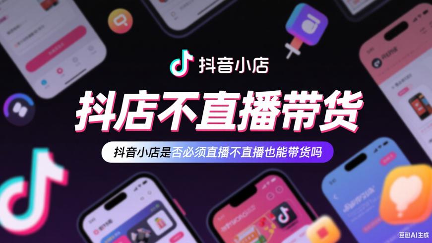 抖音小店是否必须直播不直播也能带货吗