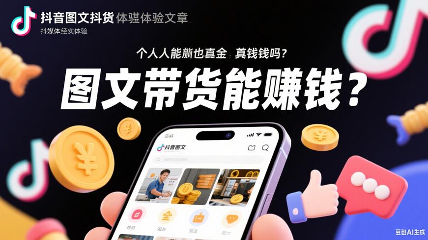 抖音图文带货的真实体验：普通人也能赚到钱吗