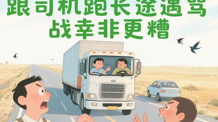 跟卡车司机跑长途遇骂战：幸好不是更糟
