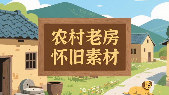 农村怀旧风景老房子素材：重拾往昔美好