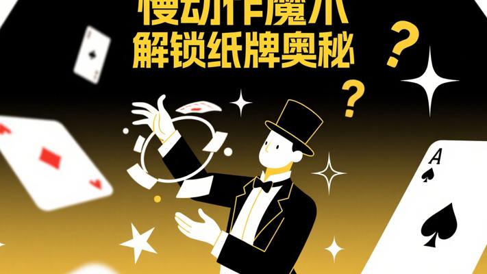 慢动作扑克牌魔术教学：解锁神奇纸牌奥秘