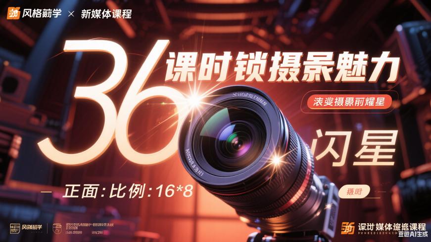 36课时解锁镜头魅力，变身镜头前闪耀之星