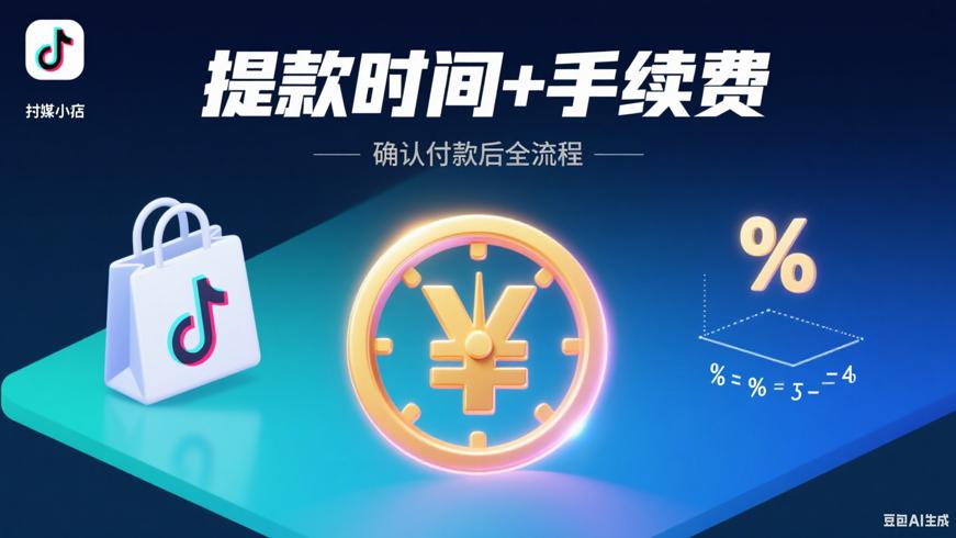 抖音小店确认付款后提款时间及手续费全流程详解