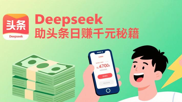 Deepseek助力头条：日赚千元的高效变现秘籍