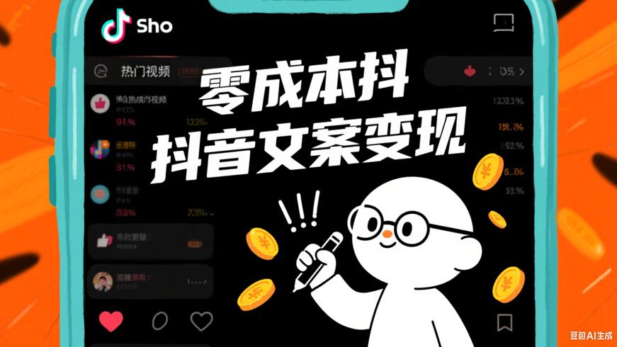 小白零成本玩转抖音“毒文案”暴力变现