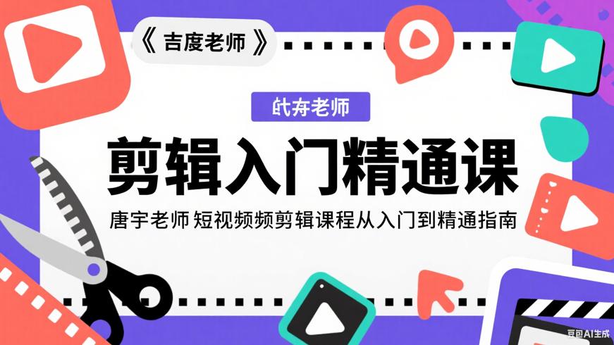 唐宇老师短视频剪辑课程从入门到精通指南