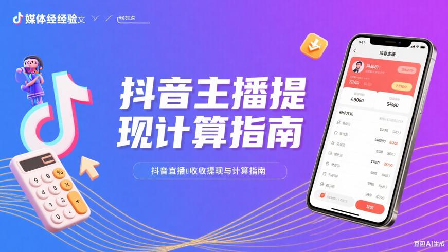 抖音主播收入提现与计算指南新手必知的实操方法