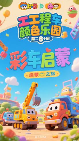 《工程车颜色乐园第8季》：多彩工程车的启蒙之旅