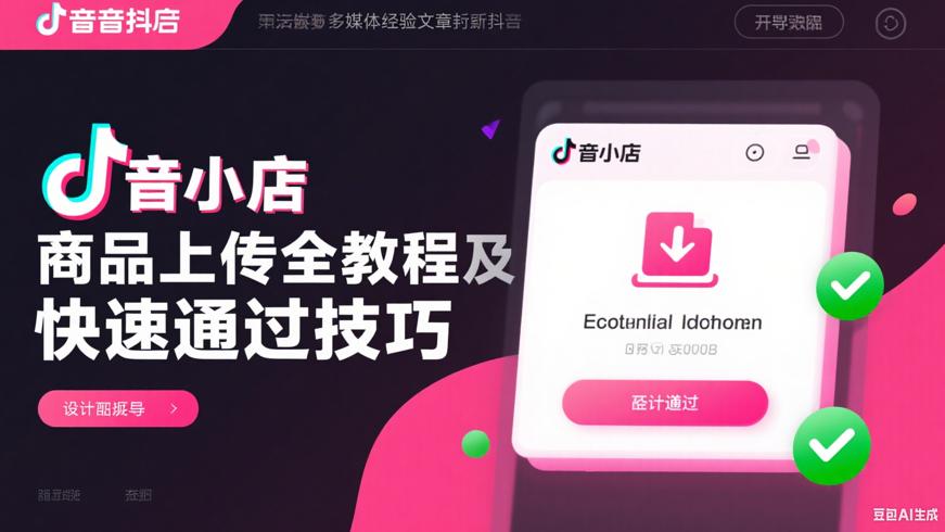 抖音小店商品上传全教程及快速通过技巧