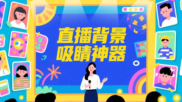 直播背景贴片素材：直播间的吸睛“神器”