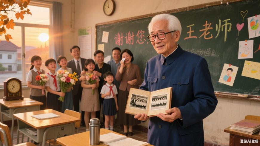 宁静小镇老教师的退休告别会与师生深情
