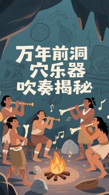 世界最古老乐器洞穴壁画：万年前的吹奏场景揭秘