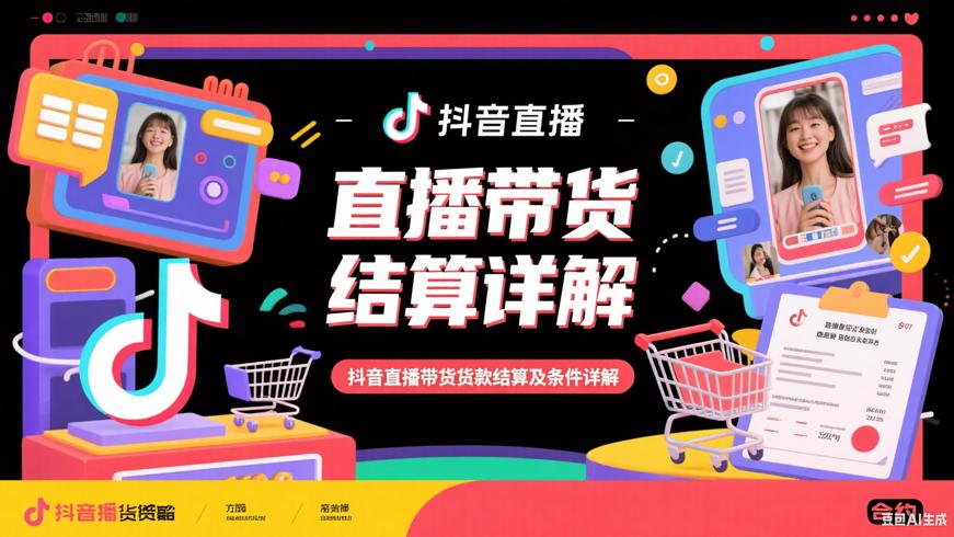 抖音直播带货货款结算及条件详解