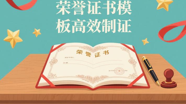 荣誉证书模板素材：高效制作权威荣誉证明