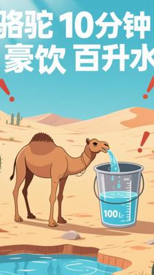 惊呆！骆驼10分钟豪饮100升水的生存绝技