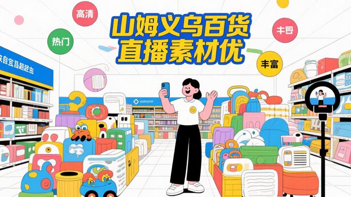 山姆超市义乌百货清仓带货直播视频素材优势