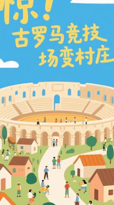 万万没想到！古罗马竞技场竟变身百人村庄