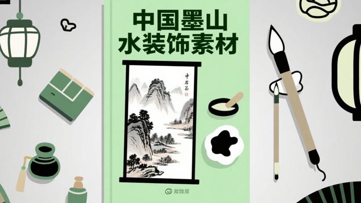 中国墨古典山水国画装饰素材：古韵新风的艺术宝藏