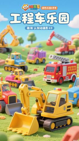 《工程车颜色乐园第6季》趣味认知动画亮点解析