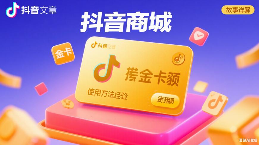 抖音商城金卡获取及使用方法故事详解