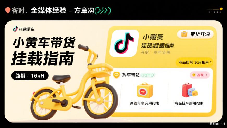 抖音小黄车带货开通与商品挂载实用指南