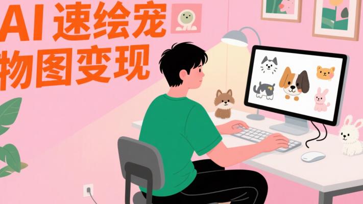 AI速制迷你宠物图：多渠道变现超简单