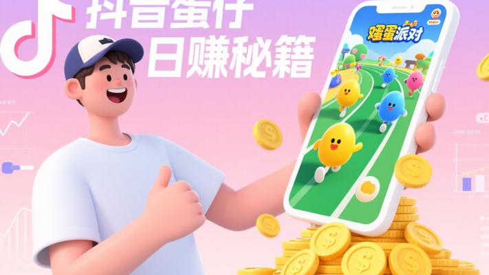 抖音《蛋仔派对》：一部手机日赚3500的变现秘籍