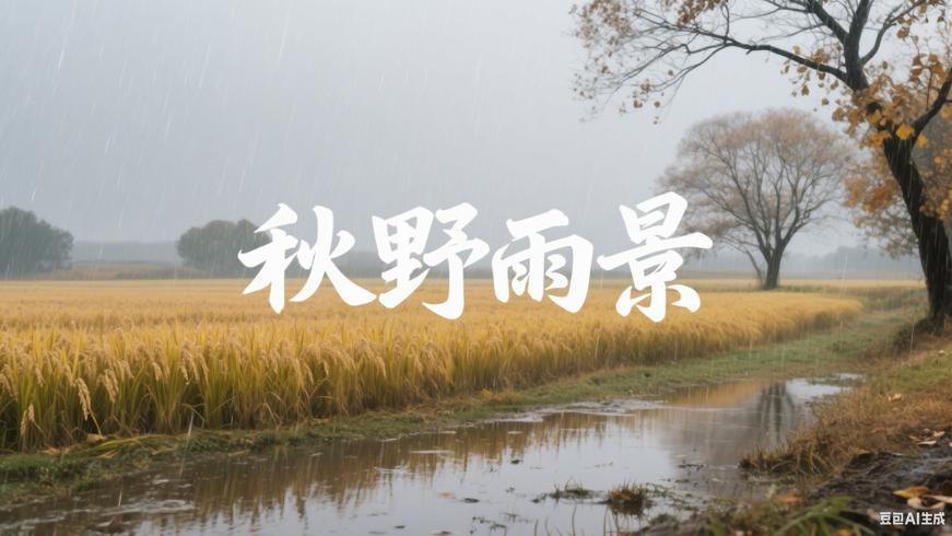 秋野雨霏霏那片被雨浸润的原野