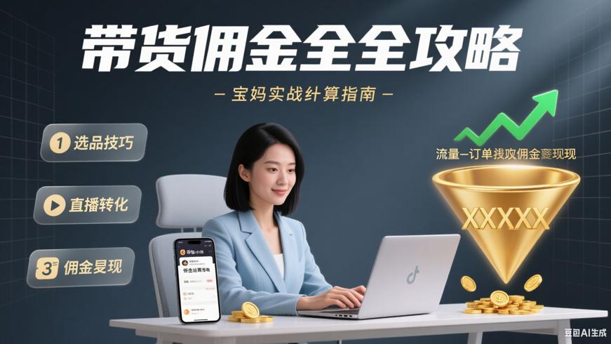 宝妈张小雨的抖音橱窗带货实战与佣金结算全解析