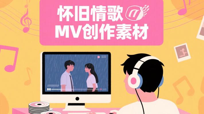 经典怀旧伤感情歌MV：自媒体创作的宝藏素材