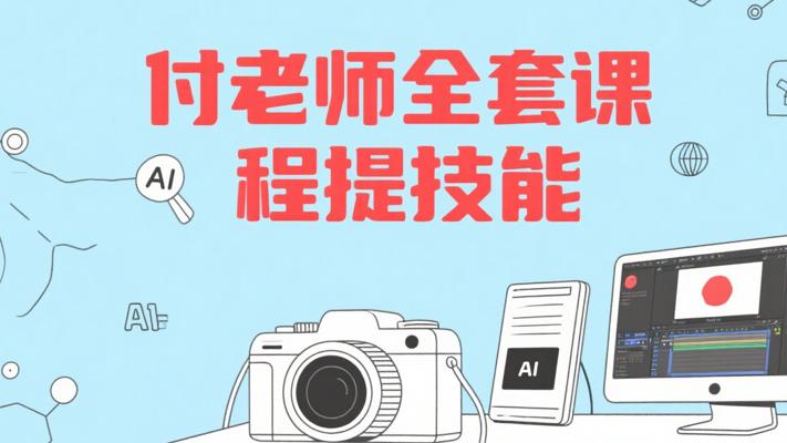 付老师拍摄剪辑修图AI全套课程：技能提升利器