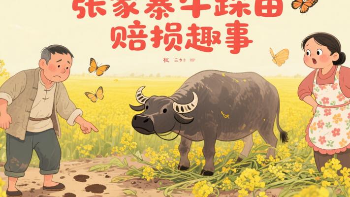 张家寨牛踩油菜田 张大哥李二嫂数脚印赔损趣事
