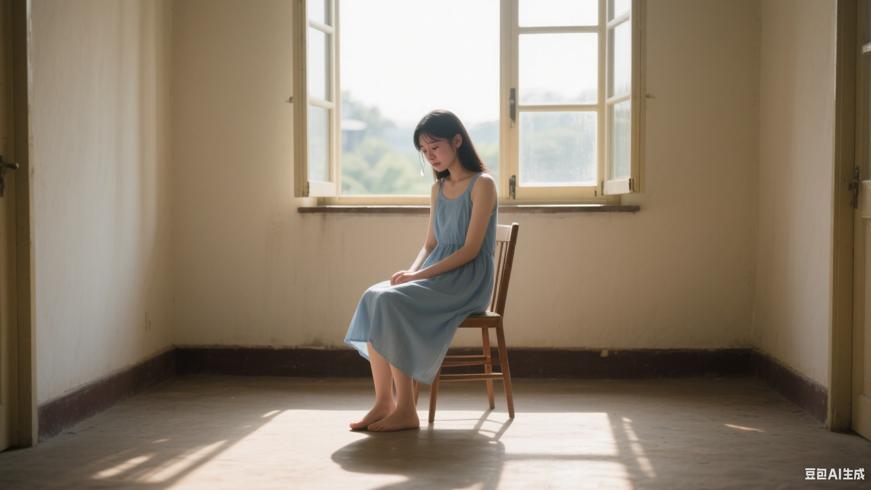 泪水无声滴落心湖不忍惊扰那份澄澈