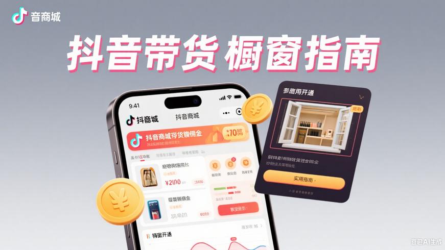 抖音商城带货赚佣金及橱窗开通实用指南