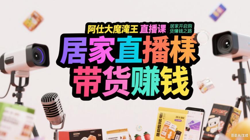 阿西大魔王直播课：居家开启带货赚钱之路