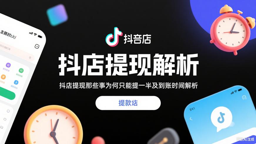 抖店提现那些事为何只能提一半及到账时间解析