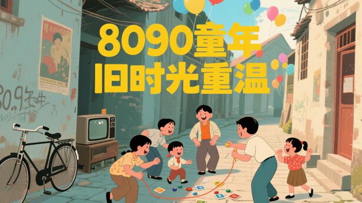 8090后怀旧青春童年视频素材：重温旧时光
