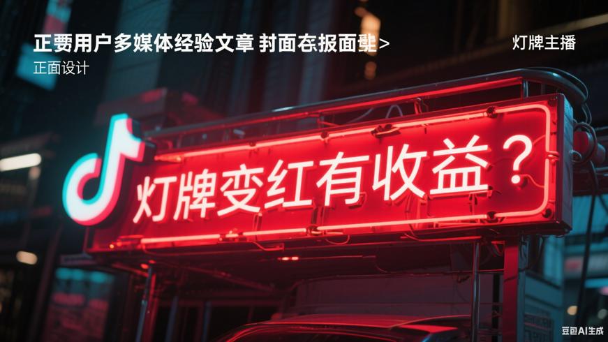 抖音主播灯牌变红意味着什么能带来收益吗