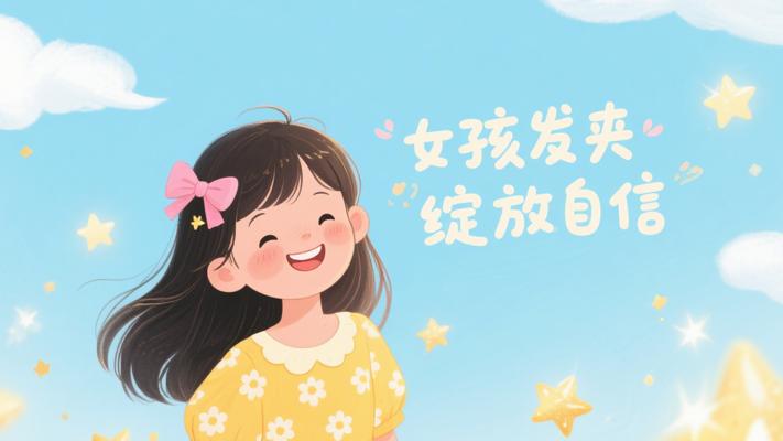 女孩与发夹：自信绽放的美丽魔法