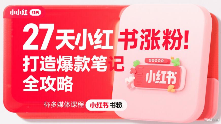 27天小红书涨粉：打造爆款笔记全攻略