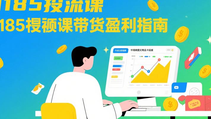 1185短视频图文商品卡投流带货课：带货盈利指南
