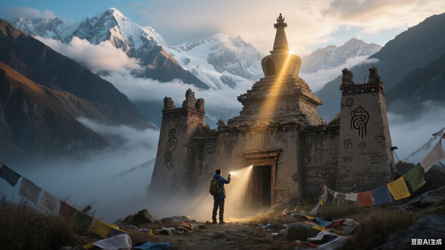 青藏高原回音谷古老城堡探险与救世古书揭秘
