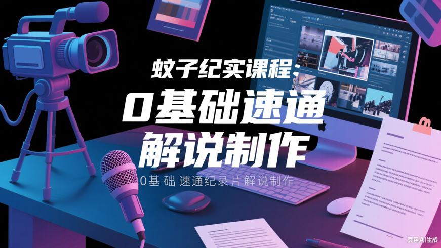 蚊子纪实课程：0基础速通纪录片解说制作