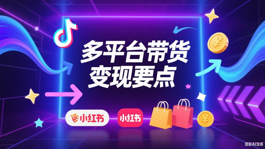 抖音小红书视频号带货变现课程要点