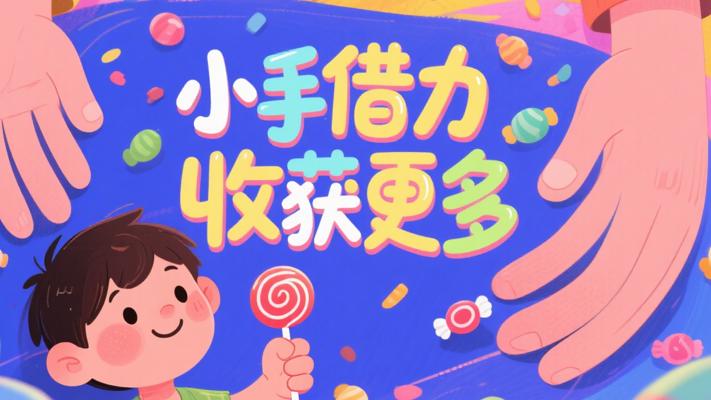 小手抓糖里的大智慧 男孩巧借大手收获更多
