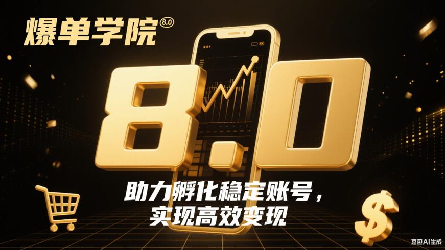 爆单学院8.0：助力孵化稳定账号，实现高效变现