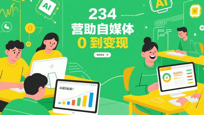 234 AI自媒体陪跑营：从0起步到稳定变现