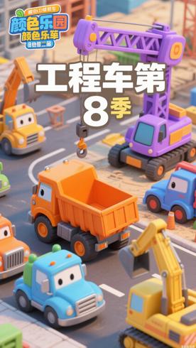 《工程车颜色乐园第8季》趣味启蒙动画亮点
